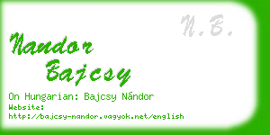 nandor bajcsy business card