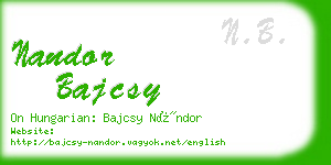 nandor bajcsy business card